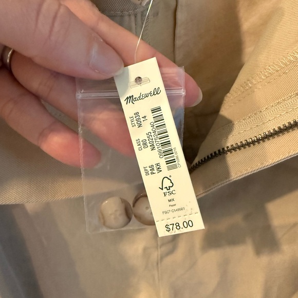 Madewell High Waist Tan Shorts - Picture 3 of 4